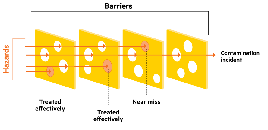 The Swiss cheese model adapted for the water sector